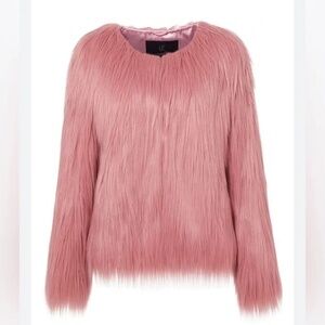 NWT Blush Pink, UNREAL FUR, jacket, coat, size medium
